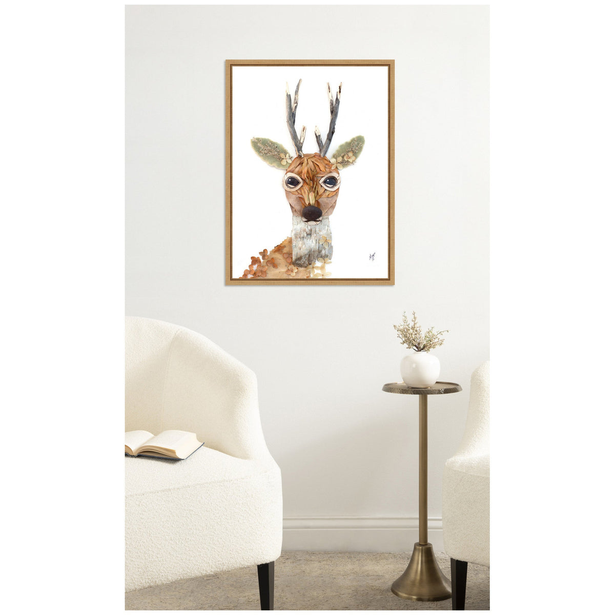 Buck by Madeline Jeppesen Framed Canvas Wall Art Print