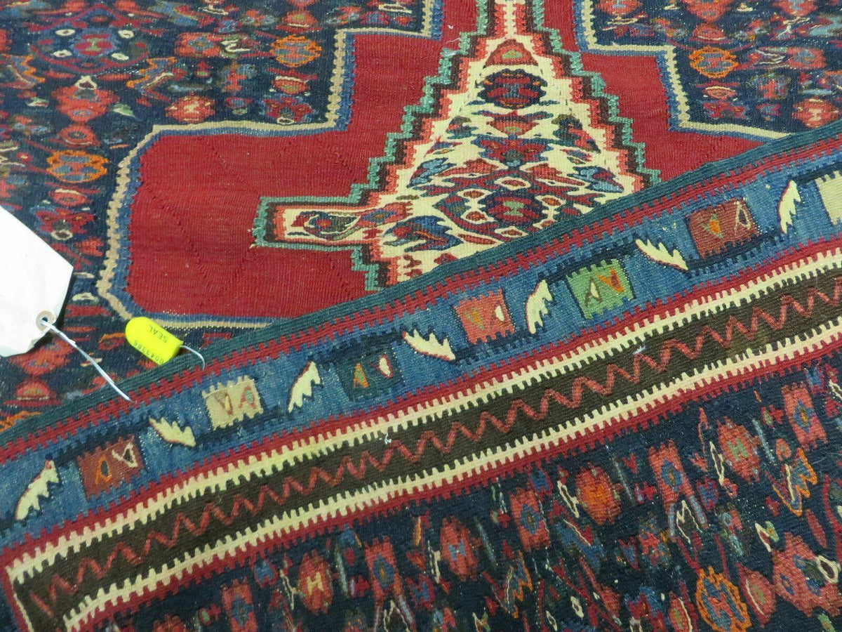 4' X 5' Antique Handmade Turkish Wool Kilim Flat weave Rug Blanket Tribal - Jewel Rugs, view 11