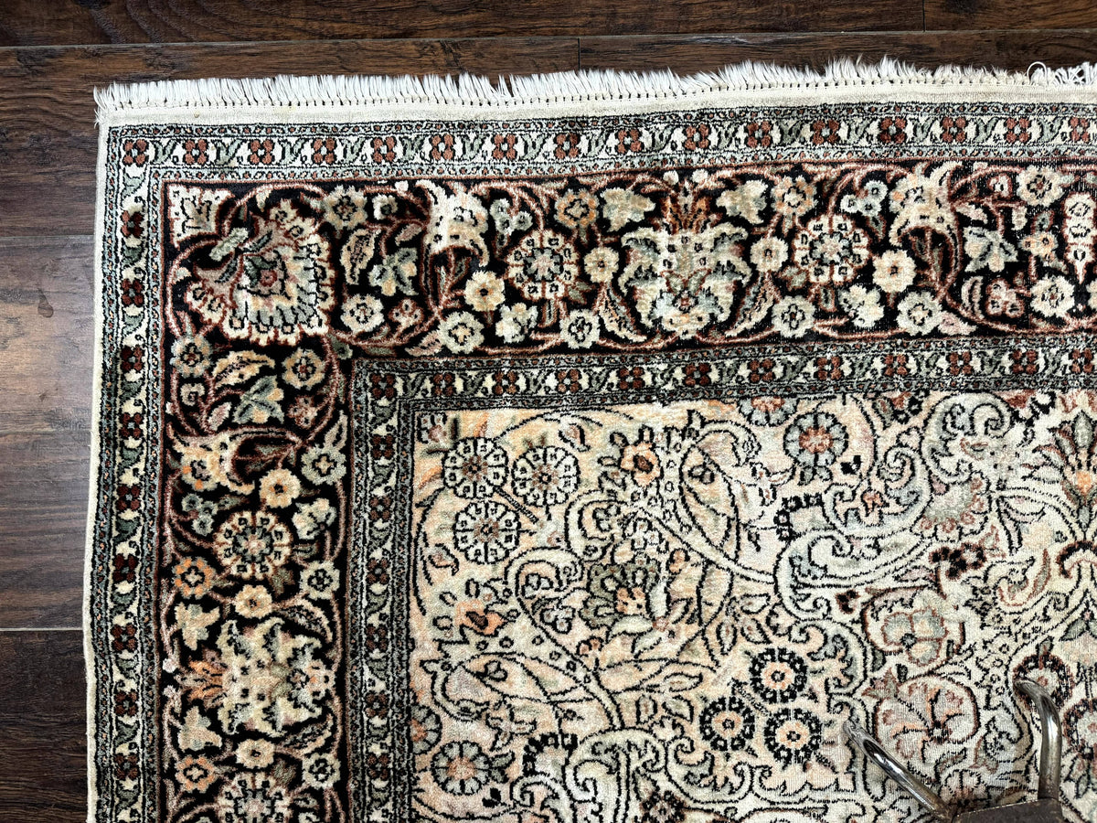 Silk Indian Kashmiri Rug 6x9 - Jewel Rugs, view 6