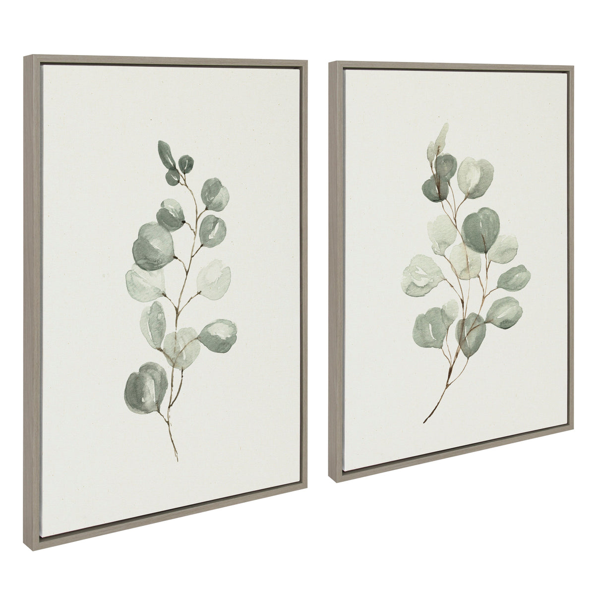 Sylvie Eucalyptus Framed Canvas Set by Maja Mitrovic of Makes My Day Happy