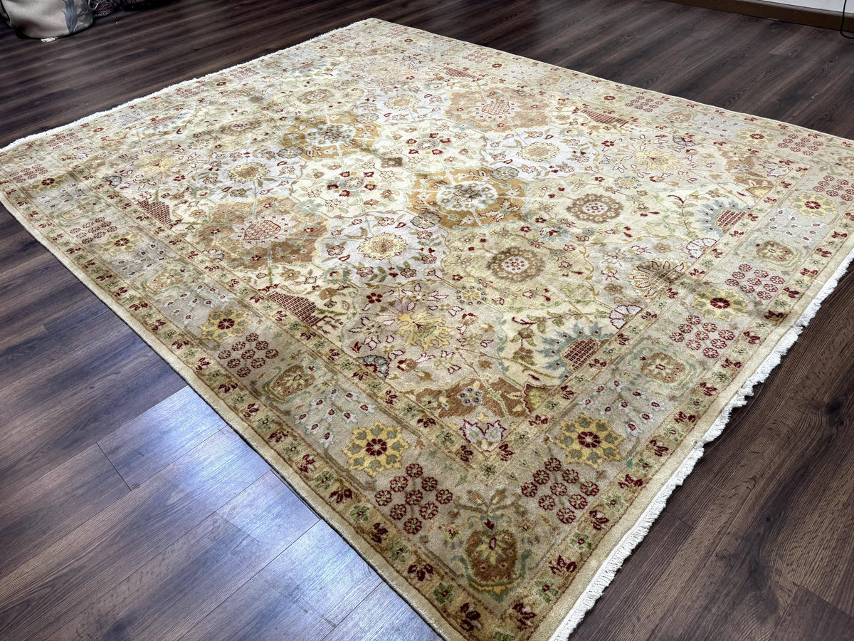 Indo Persian Rug 8x10, Indian Rug, Soft Wool Rug, Oushak Style Rug, Handmade Rug - Jewel Rugs, view 13