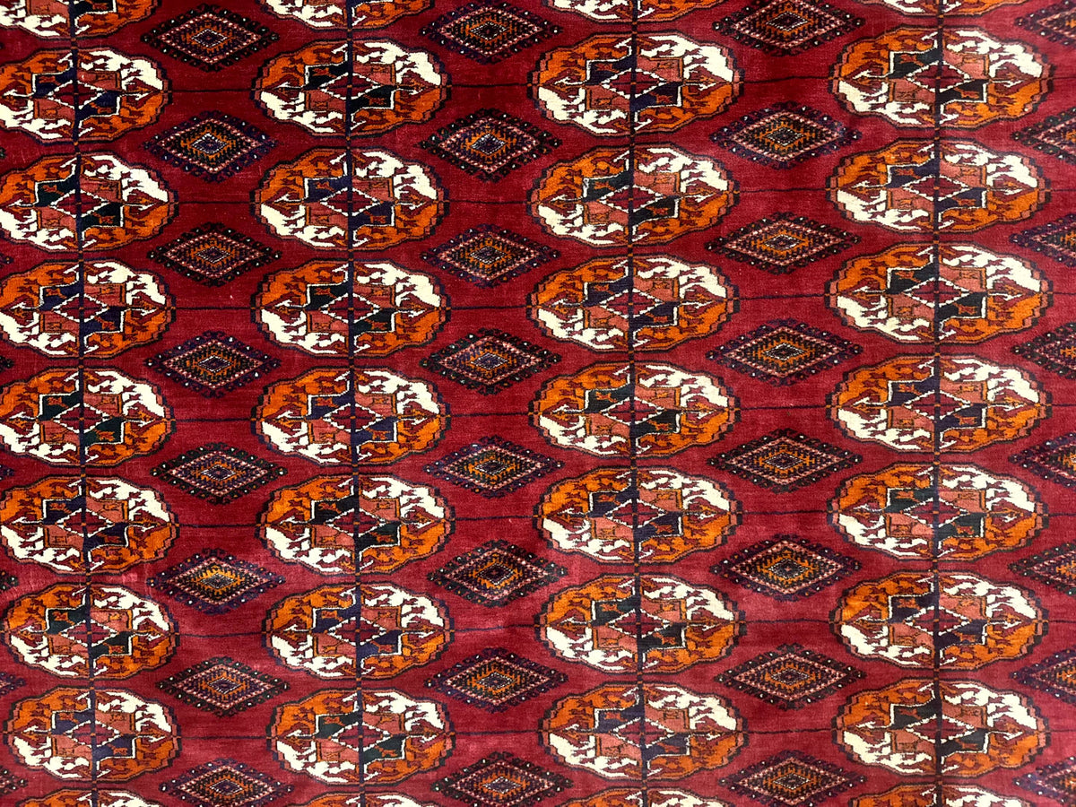Persian Turkoman Rug 7x9, Red Tribal Carpet - Jewel Rugs, view 4