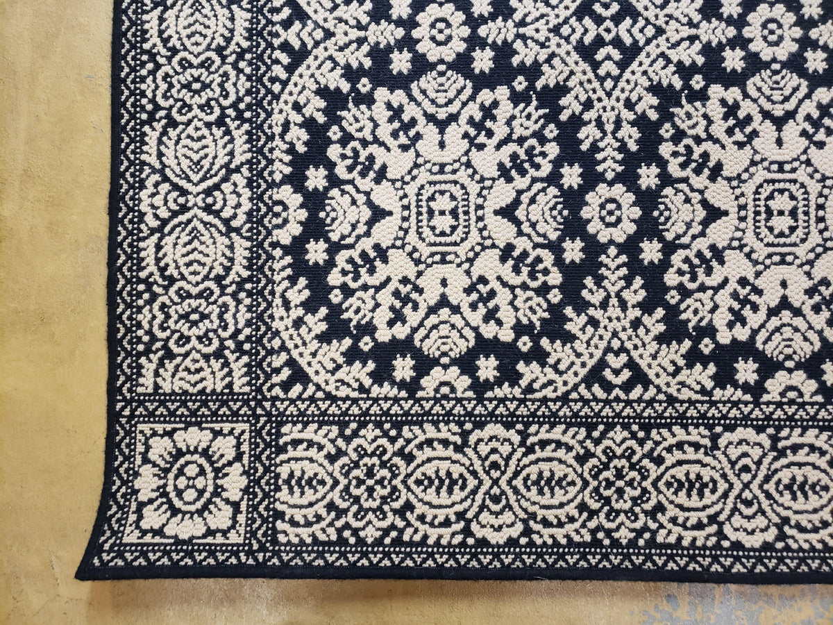 4x6 Power-Loomed Rug Dark Navy Blue & Ivory Oriental Carpet Nice - Jewel Rugs, view 8