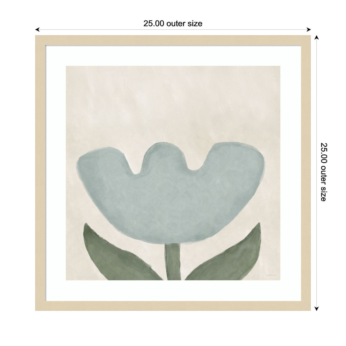 Blue Flower by Gabrielly Guedes Framed Wall Art Print