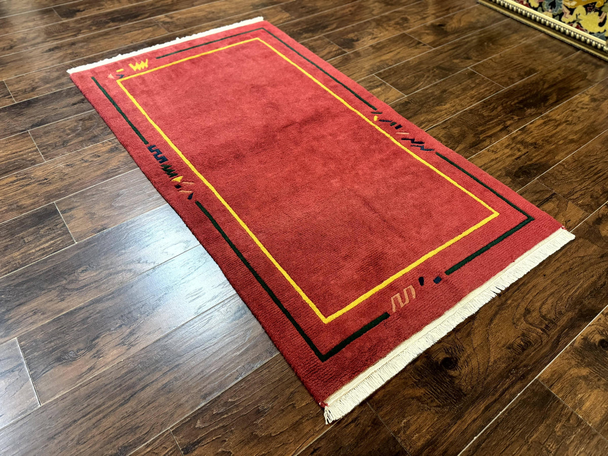 Indo Persian Gabbeh Rug 3x5, Red - Jewel Rugs, view 12