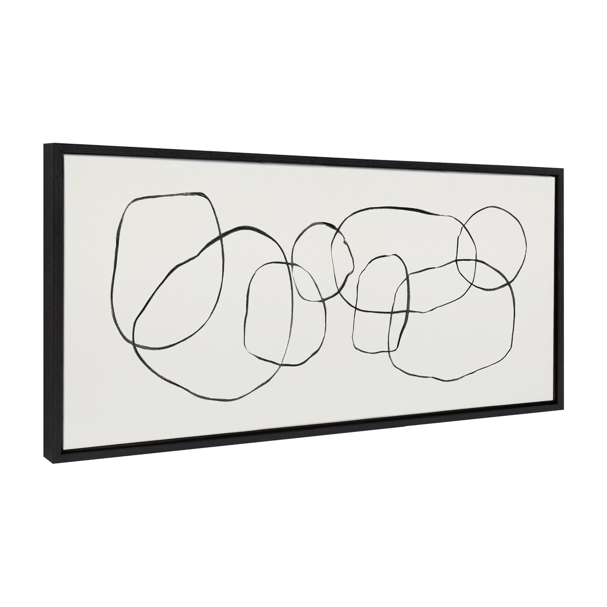 Sylvie Dancing Circles Framed Canvas by Teju Reval