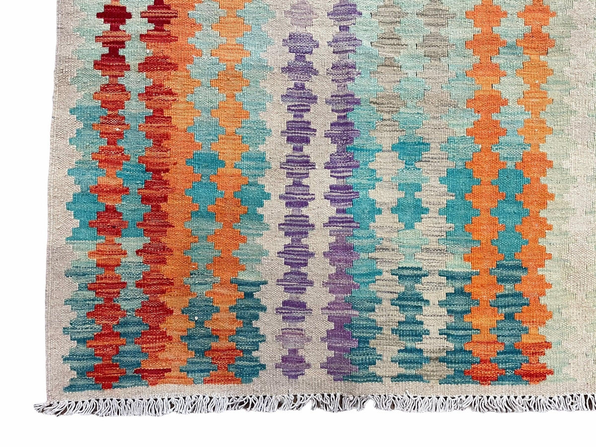 Colorful Kilim Rug 6x8 Multicolor Turkish Kilim Rug 6 x 8 Flat Weave Kilim Playful Anatolian Kilim Wool Kilim New Rug - Jewel Rugs, view 11