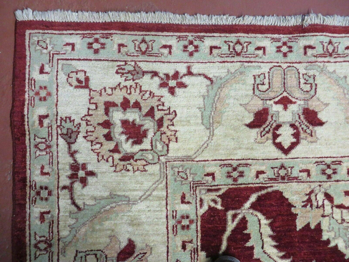 8' X 10' Vintage Fine Handmade Peshawar Agra Chobi Rug - Jewel Rugs, view 7