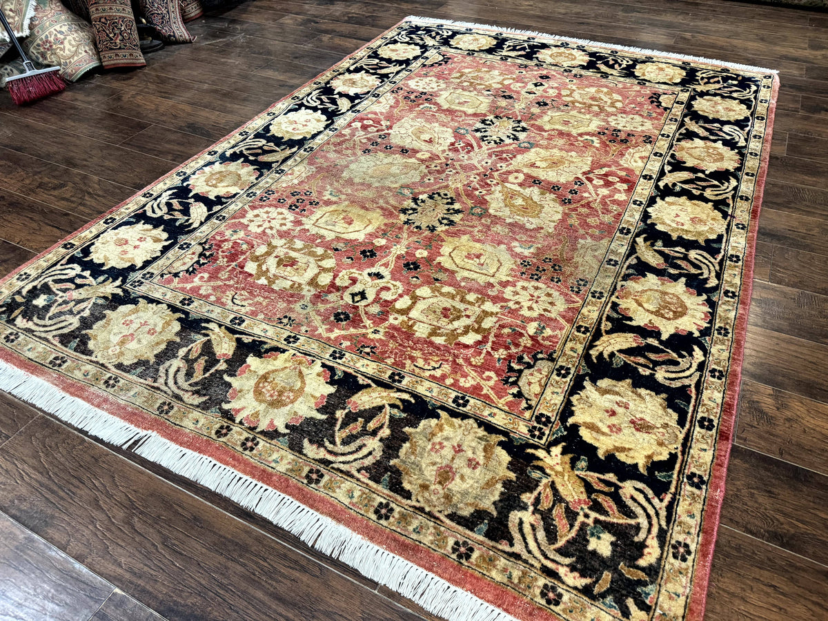 Indian Agra Rug 6x9, Allover Pattern, Traditional Wool Oriental Carpet - Jewel Rugs, view 3