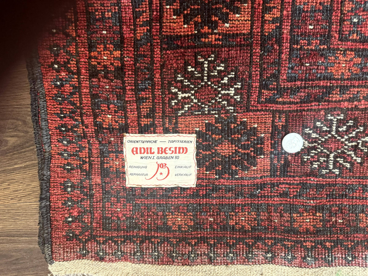 Antique Persian Turkoman Rug 5x6, Red - Jewel Rugs, view 13