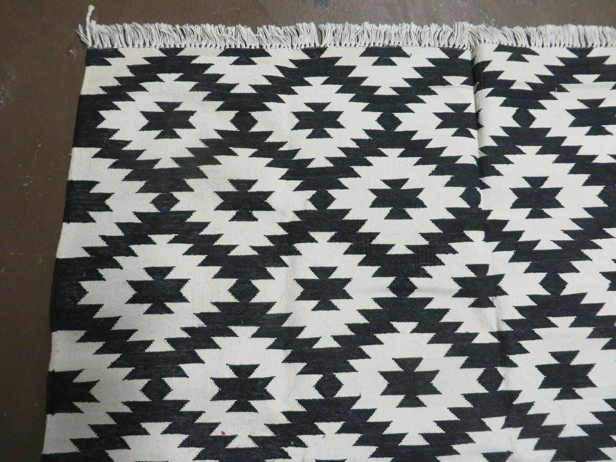 4' X 6' Hand Woven Wool Rug Contemporary Kilim Dhurrie Modern Oriental Area Rug - Jewel Rugs, view 7