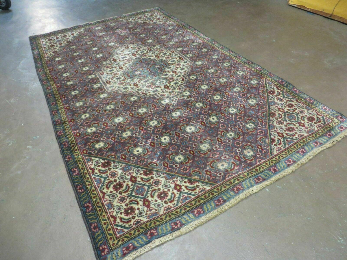 5' X 8' Antique Handmade Indian Amritsar Wool Rug Vegetable Dyes Traditional & Vintage Style Home Décor - Jewel Rugs, view 2