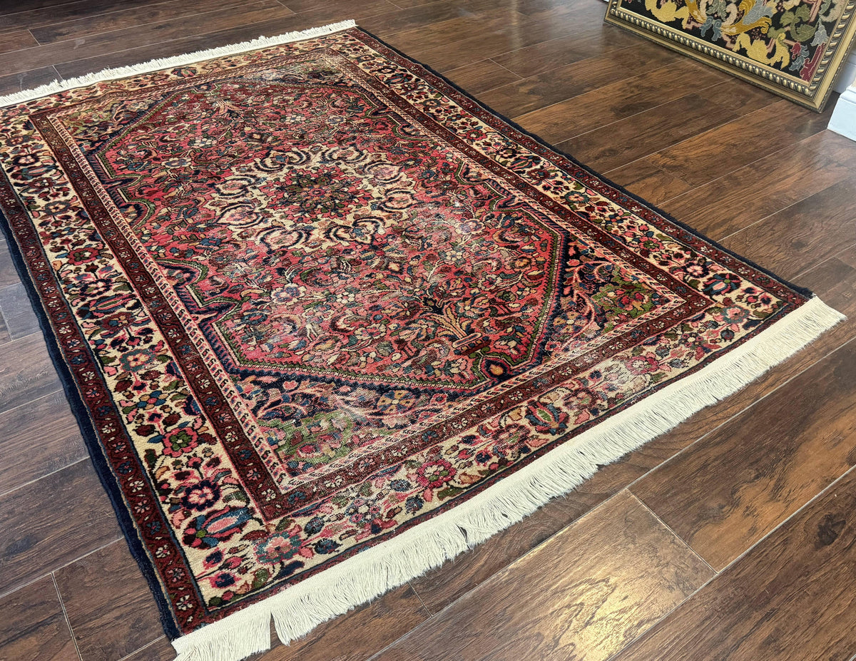 Antique Persian Malayer Rug 4'7" x 6'6" – 1920s Tribal Red Wool Carpet - Jewel Rugs, view 3