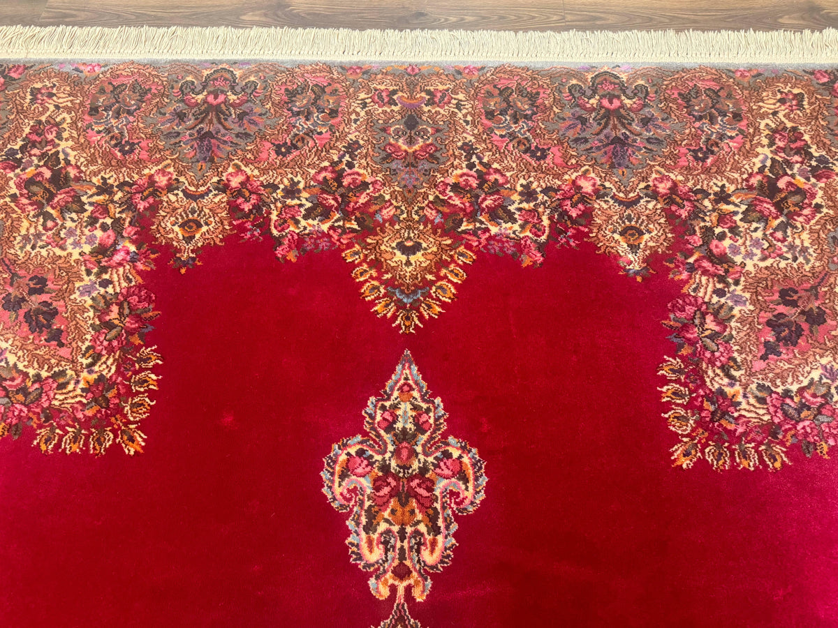 Karastan Rug 8.8 x12 Red Kirman #762, Original 700 Series, Vintage Karastan Carpet, Discontinued Karastan Rug, Karastan Wool Area Rug - Jewel Rugs, view 4
