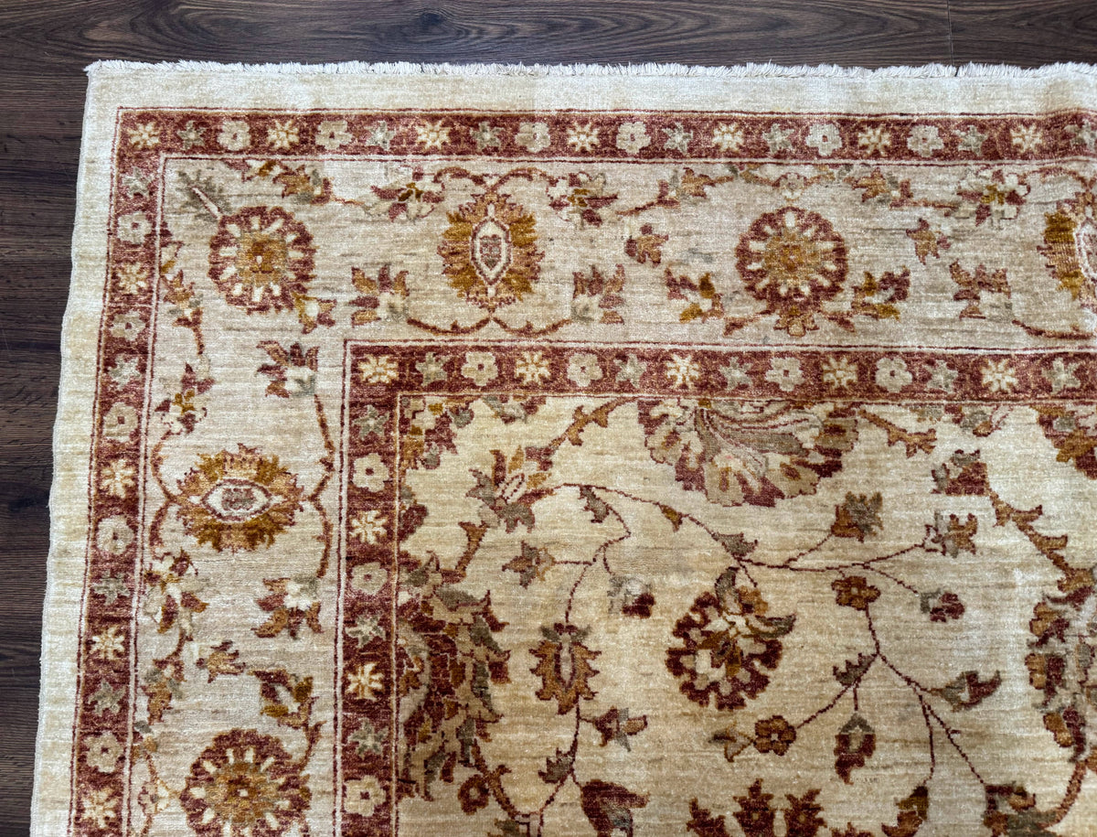 Pakistani Peshawar Rug 8x10, Pak Persian Traditional Oriental Carpet, Handmade, Wool, Allover Pattern - Jewel Rugs, view 7