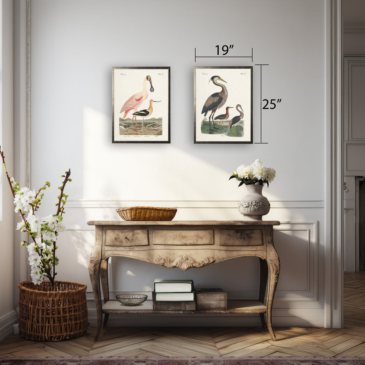 Spoonbill Birds in Silver Frame - Antique Curiosities, view 2
