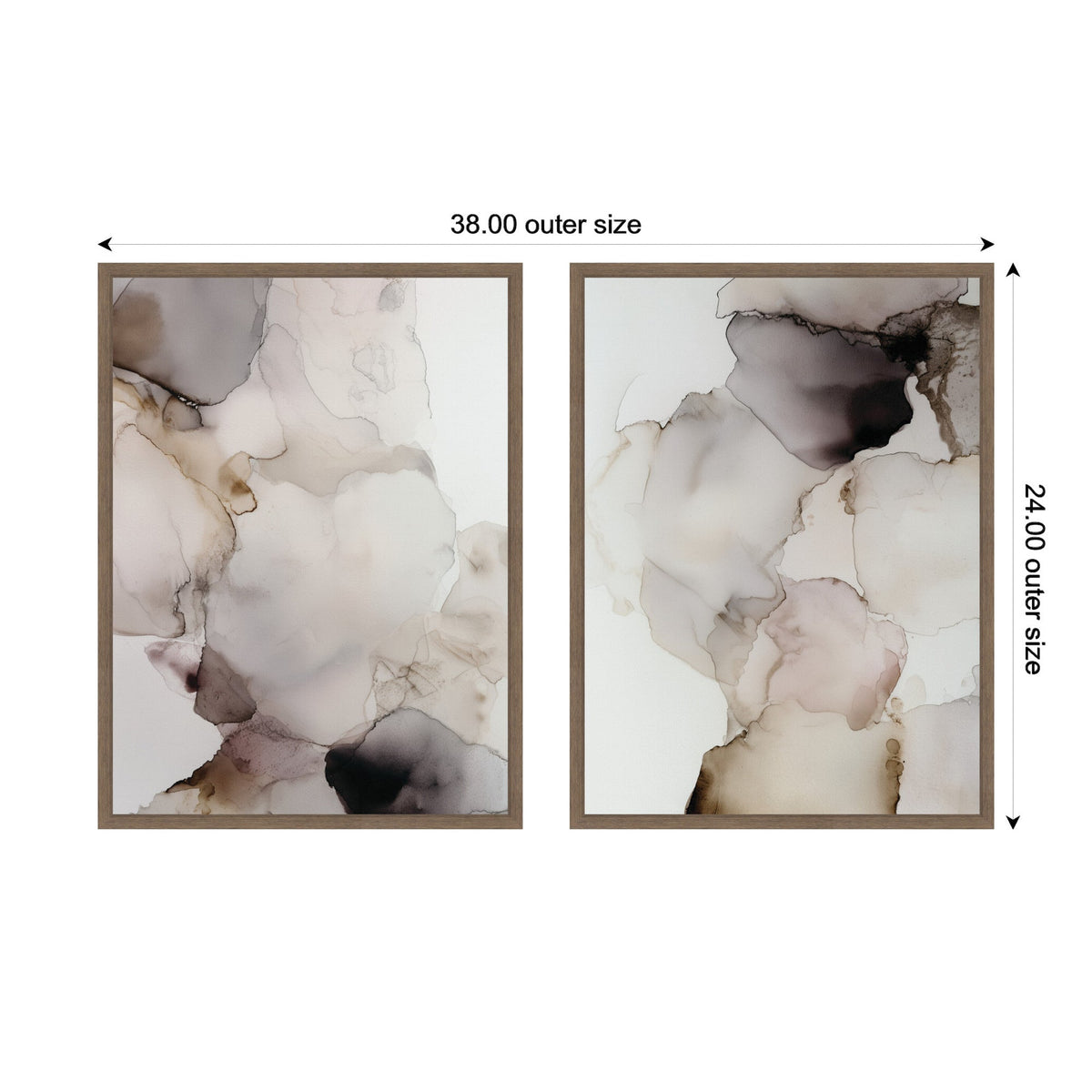 Smoke No. 1 & No. 2 2 Piece Framed Canvas Wall Art Set by Amy Lighthall