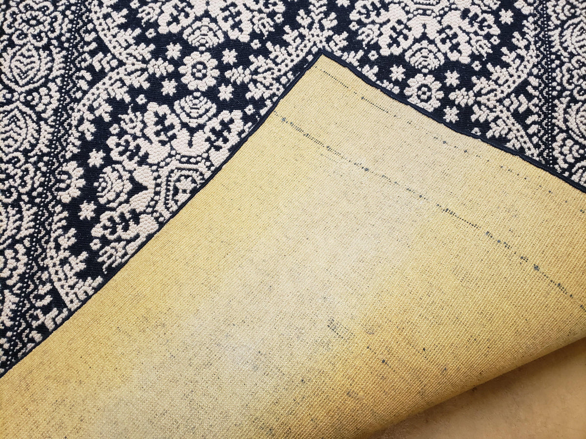 4x6 Power-Loomed Rug Dark Navy Blue & Ivory Oriental Carpet Nice - Jewel Rugs, view 10