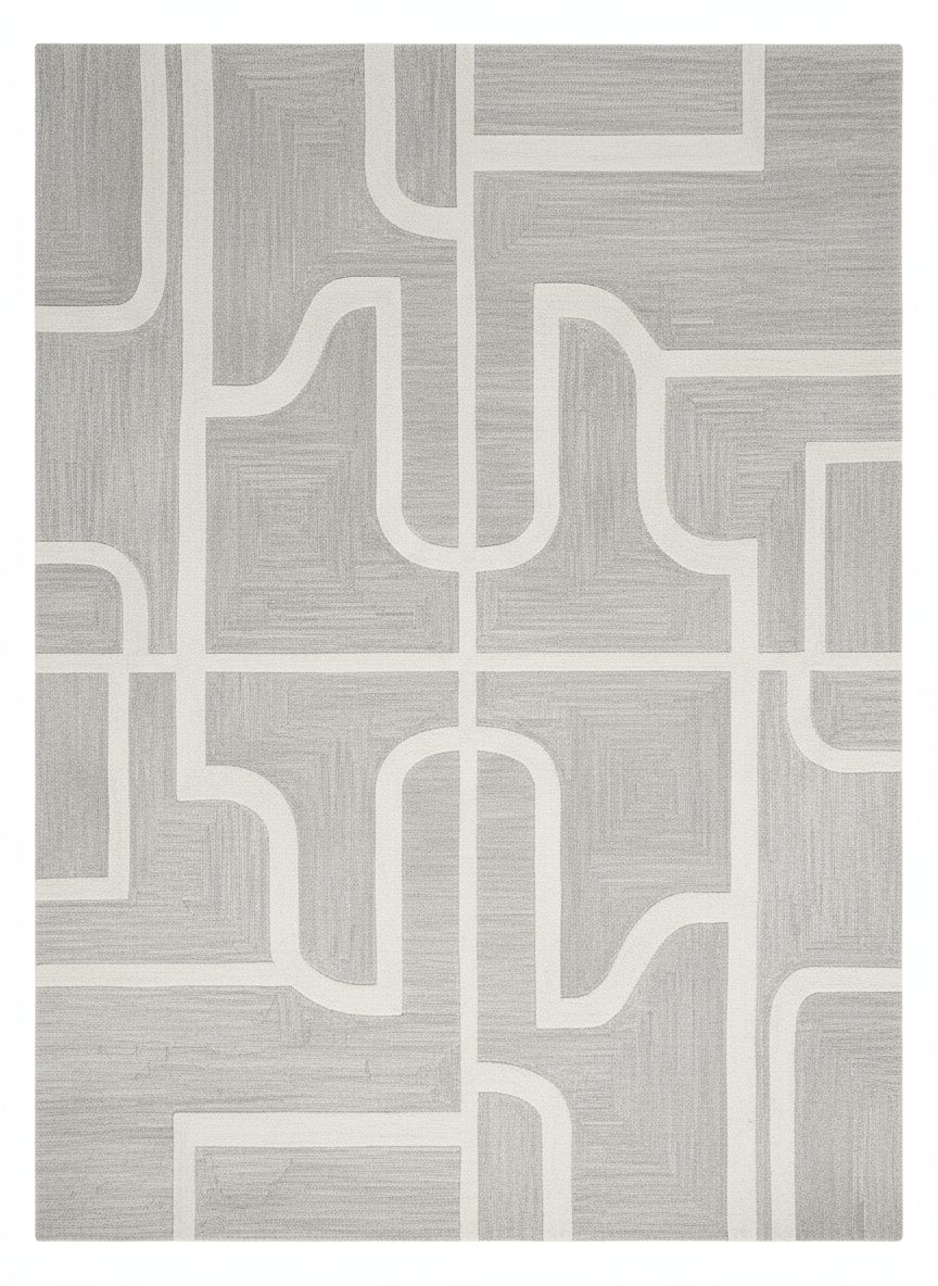 Modern Abstarct Hand Knotted Rug Sample