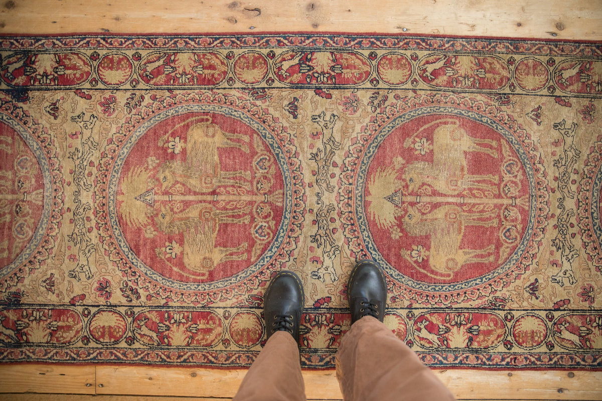 3x11.5 Antique Kerman Rug Runner