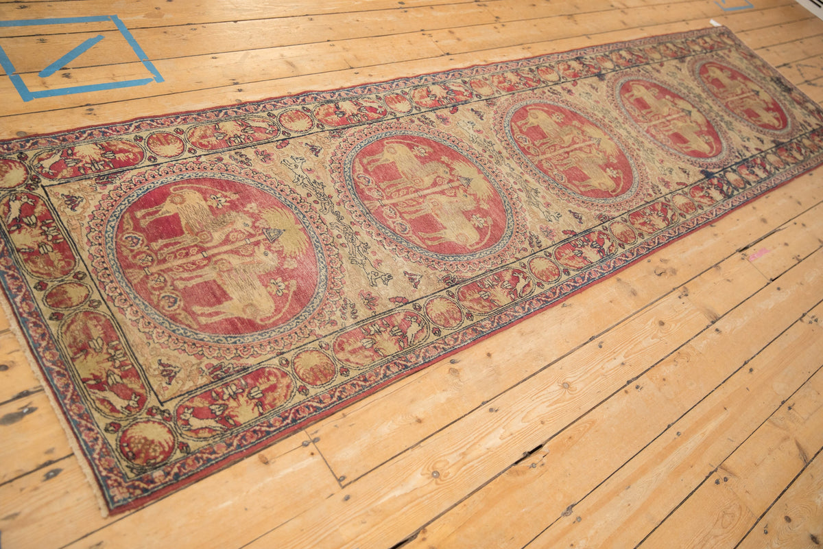 3x11.5 Antique Kerman Rug Runner