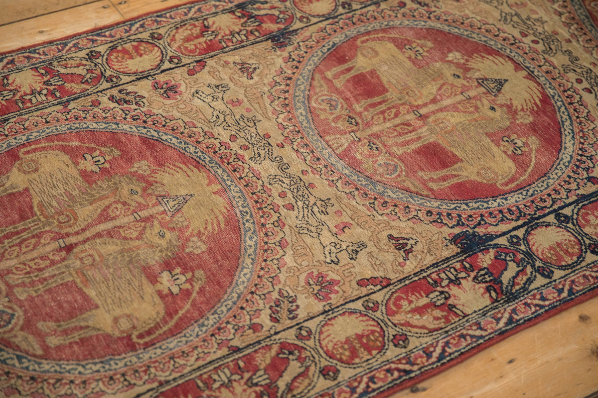 3x11.5 Antique Kerman Rug Runner