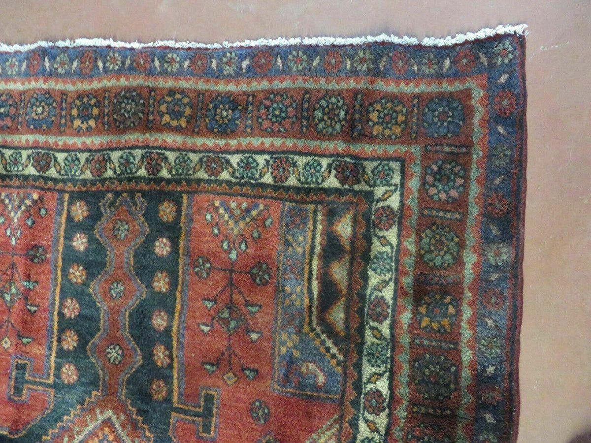 4' X 9' Antique Handmade Turkish Tribal Oriental Geometric Wool Rug # 605 - Jewel Rugs, view 8