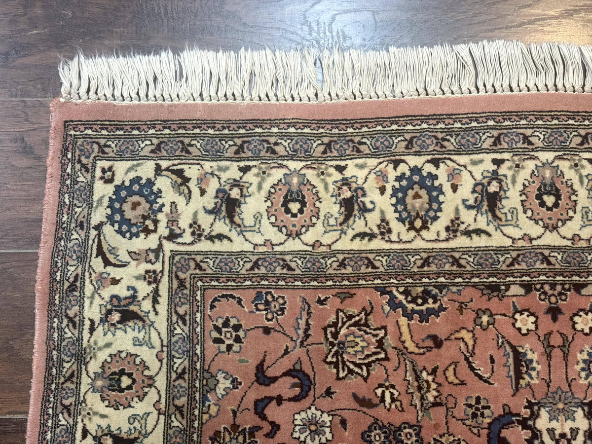 Pak Persian Rug 4x6, Pink and Cream, Very Fine 225 KPSI, Handmade Wool Oriental Carpet - Jewel Rugs, view 7