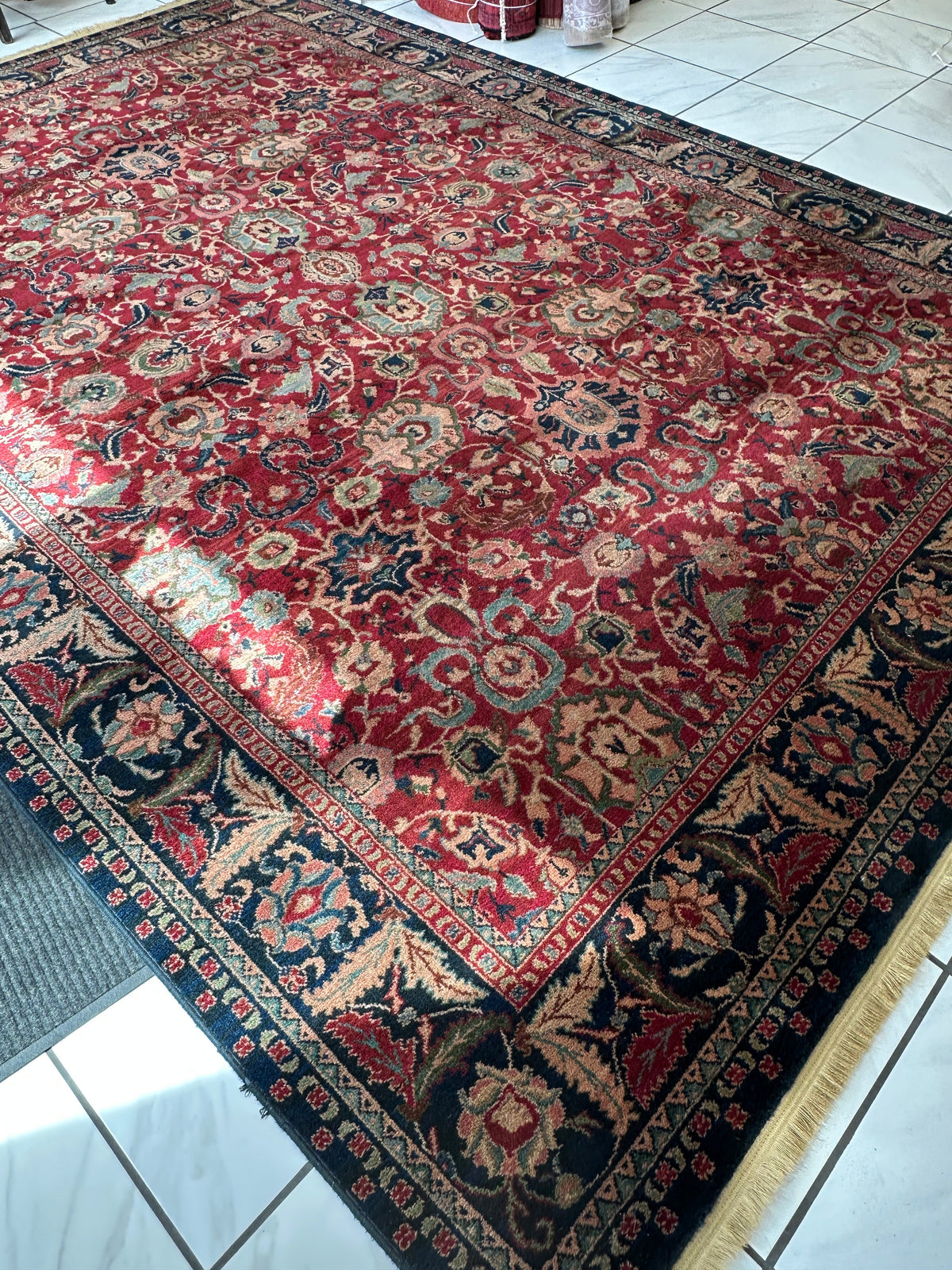 Karastan Samovar Teawash Rug 8'8" x 12', Machine-Made Wool, Vintage - Rugistan, view 7