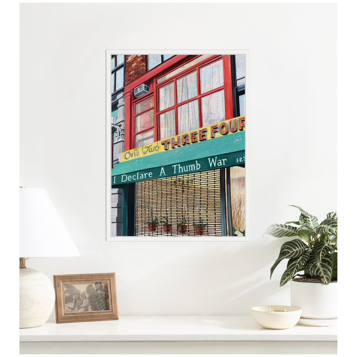 One Two Three Four by Krista V. Allenstein Framed Canvas Wall Art Print