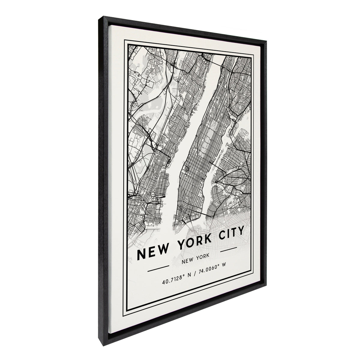 Sylvie New York City Map Framed Canvas by Jake Goossen