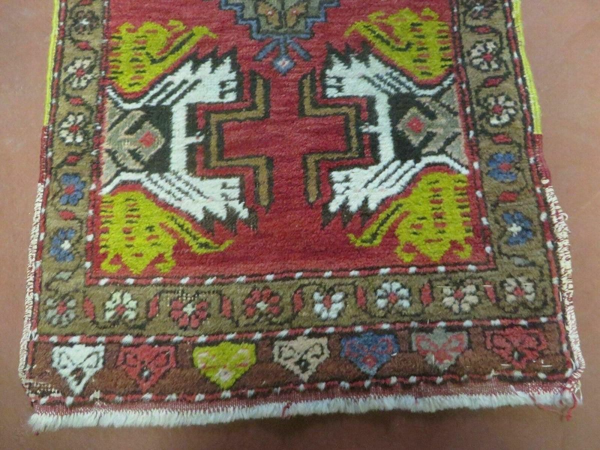 20" X 38" Antique Handmade Turkish Oushak Oshak Yastik Wool Rug Mat Turkey Nice - Jewel Rugs, view 12