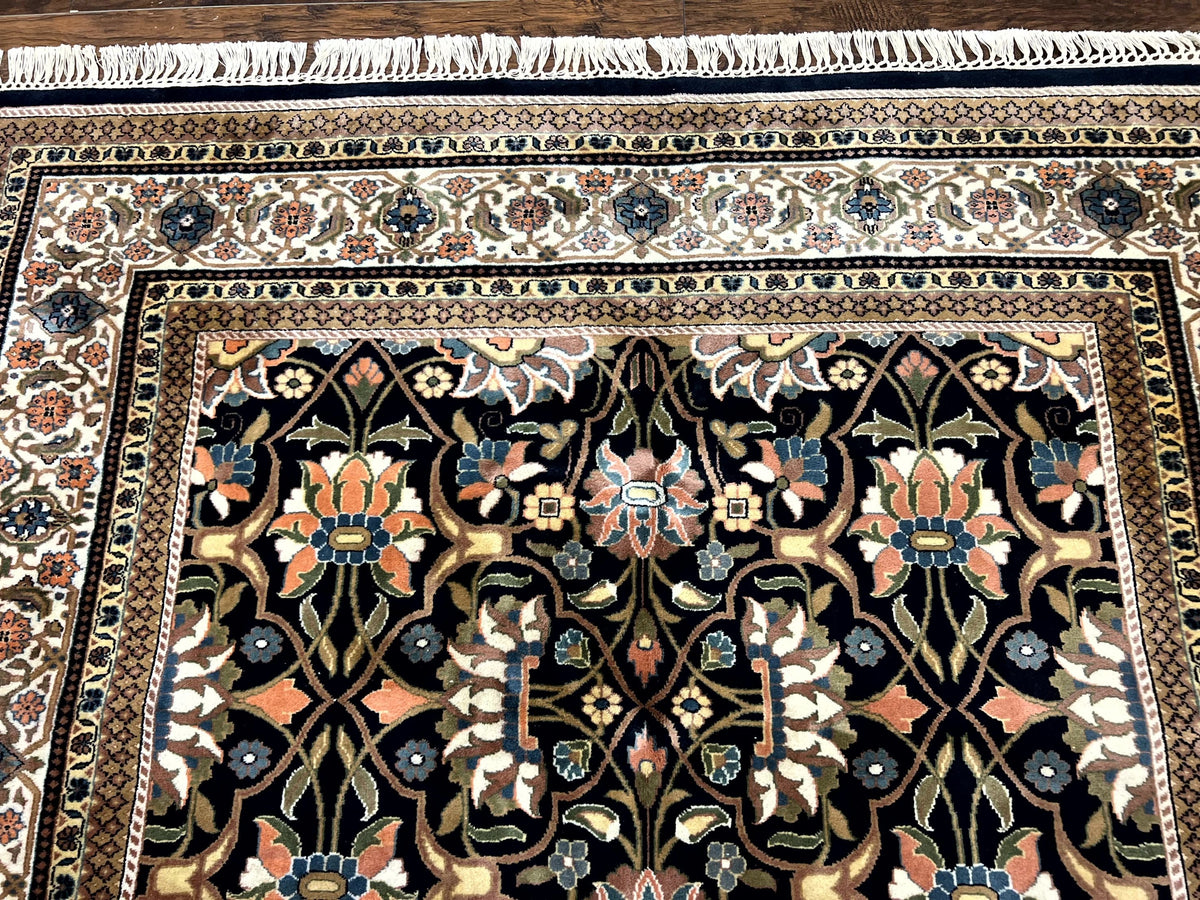 Indo Persian Bidjar Rug 6x10, Vintage Handmade Wool Carpet, Allover Pattern - Jewel Rugs, view 3