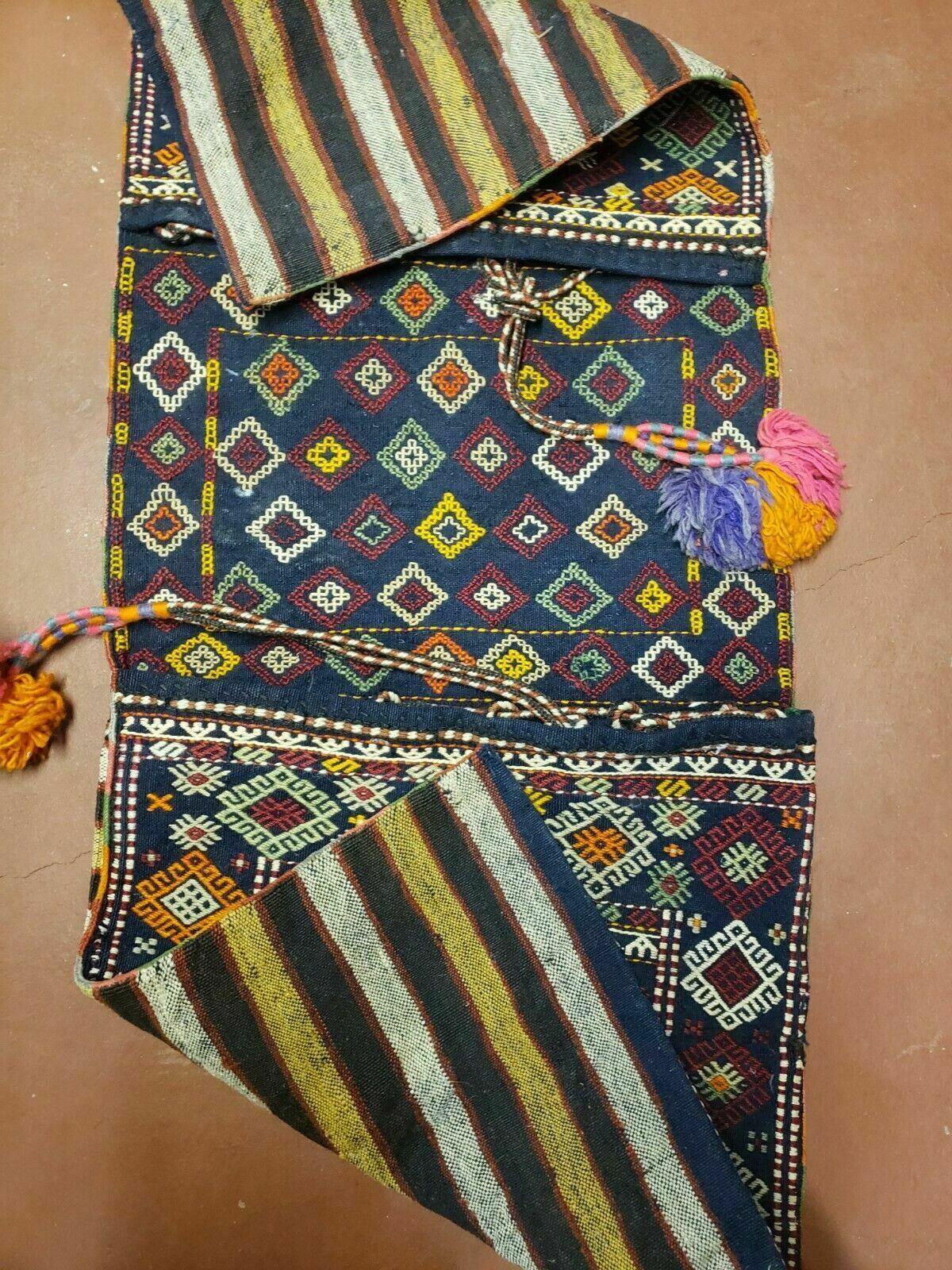 2' X 4' Handmade Turkish Tribal Kilim Wool Rug Double Saddle Bag Khorjin Nice - Jewel Rugs, view 6