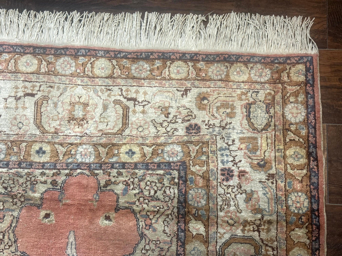 Silk Turkish Kayseri Rug 4x6, Haji Jalili Design, Vintage Rug - Jewel Rugs, view 7