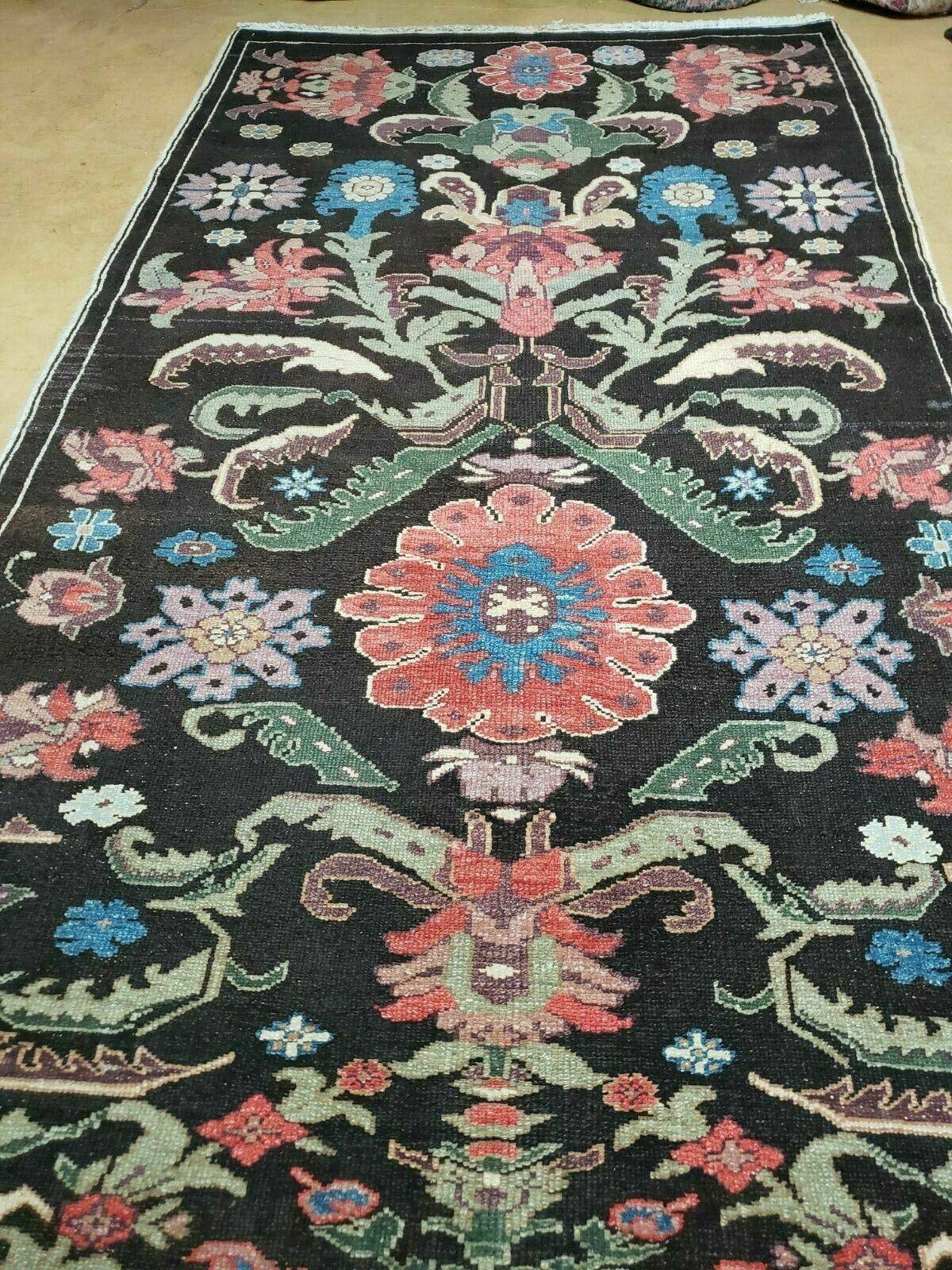 4' 5" X 16' 1" Antique Karabagh Caucasian Rug Handmade Wool Carpet Organic Dye - Jewel Rugs, view 11