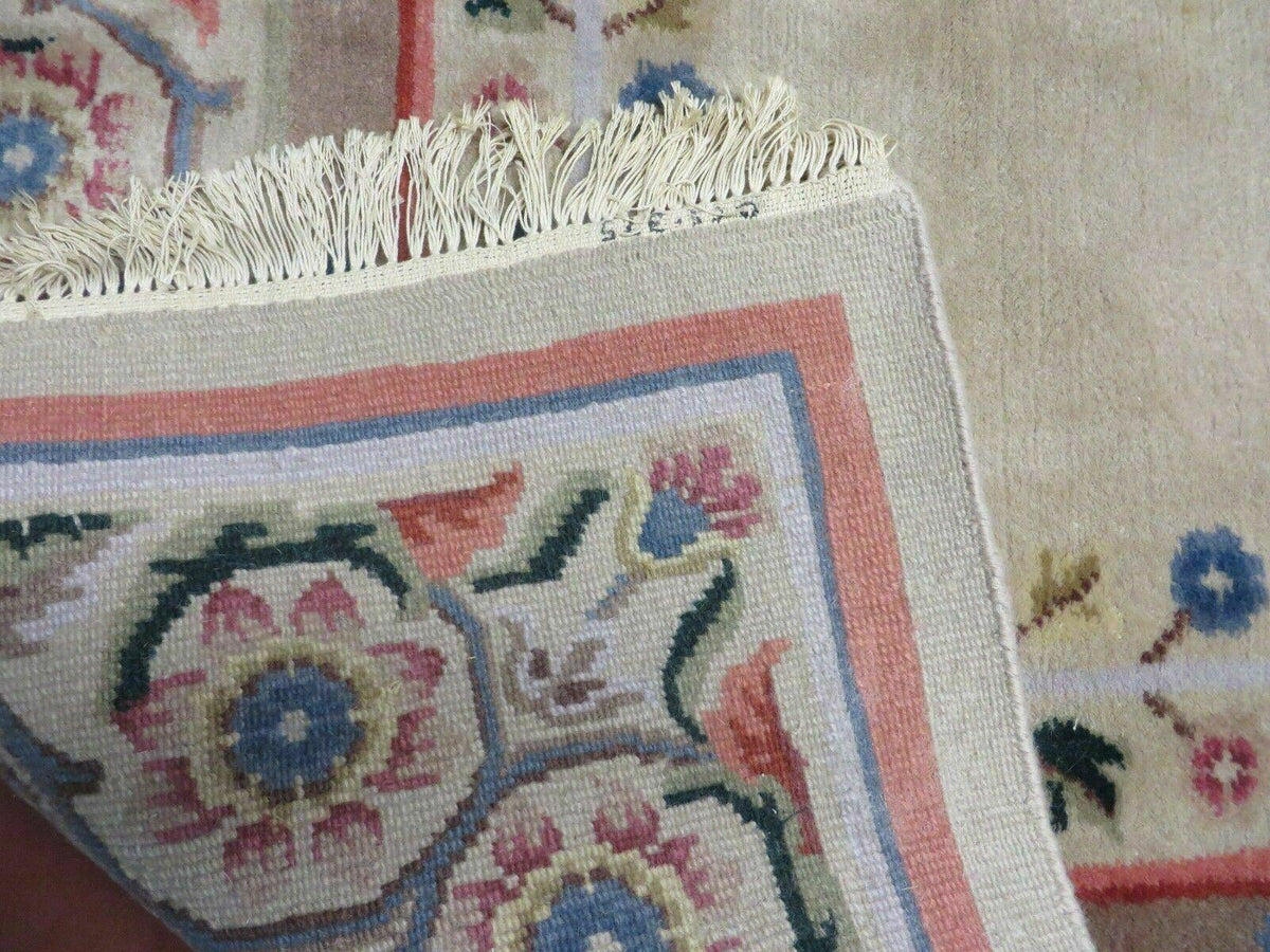 8' X 10' Vintage Handmade Wool Rug Aubusson Savonnerie Design European Nice - Jewel Rugs, view 11