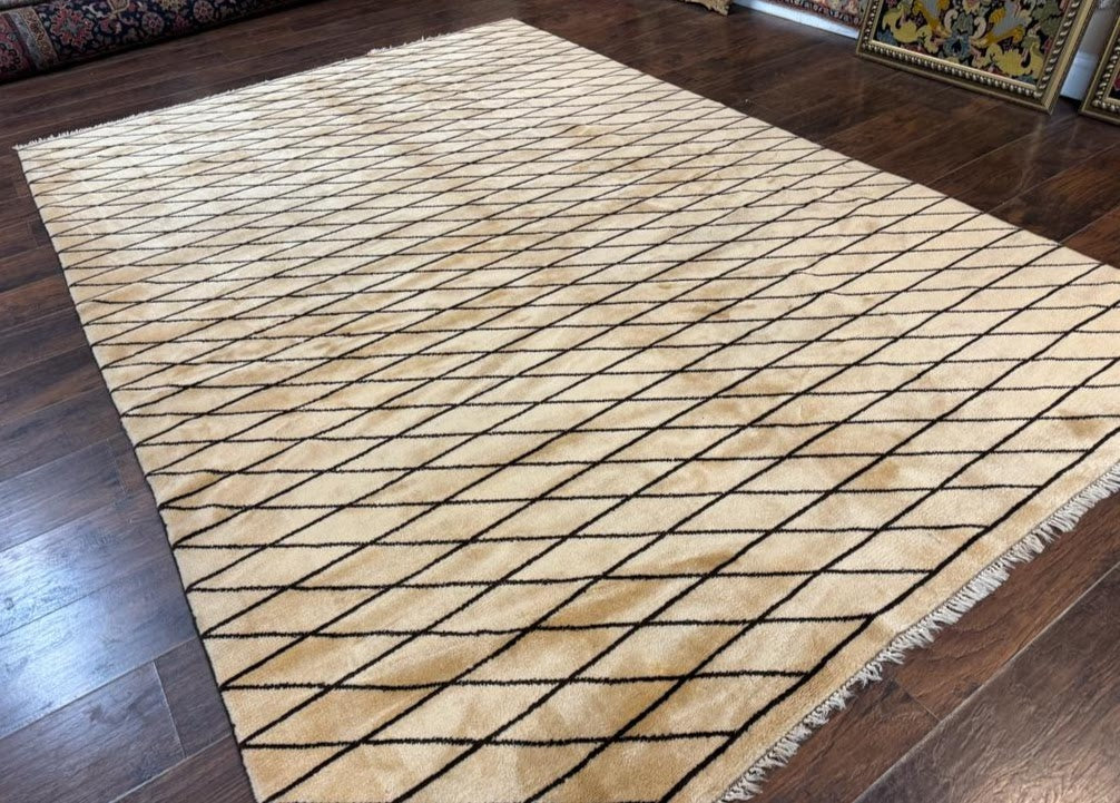 German Rug 7x10, Vintage Handmade Carpet, Contemporary - Jewel Rugs, view 13