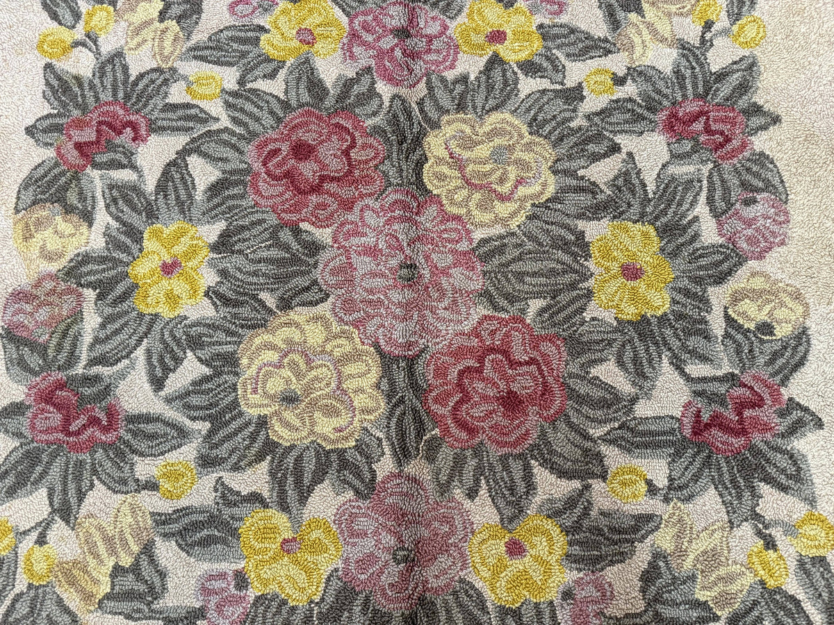 Palace Size American Hooked Rug 11x20 Aubusson Style Ivory - Jewel Rugs, view 5