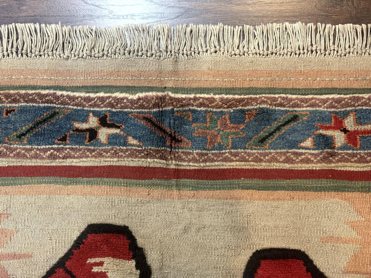 Turkish Kilim Rug 2.5 x 4.7, Flatweave Bohemian Blanket Rug, Wall Hanging Tapestry Rug - Jewel Rugs, view 4