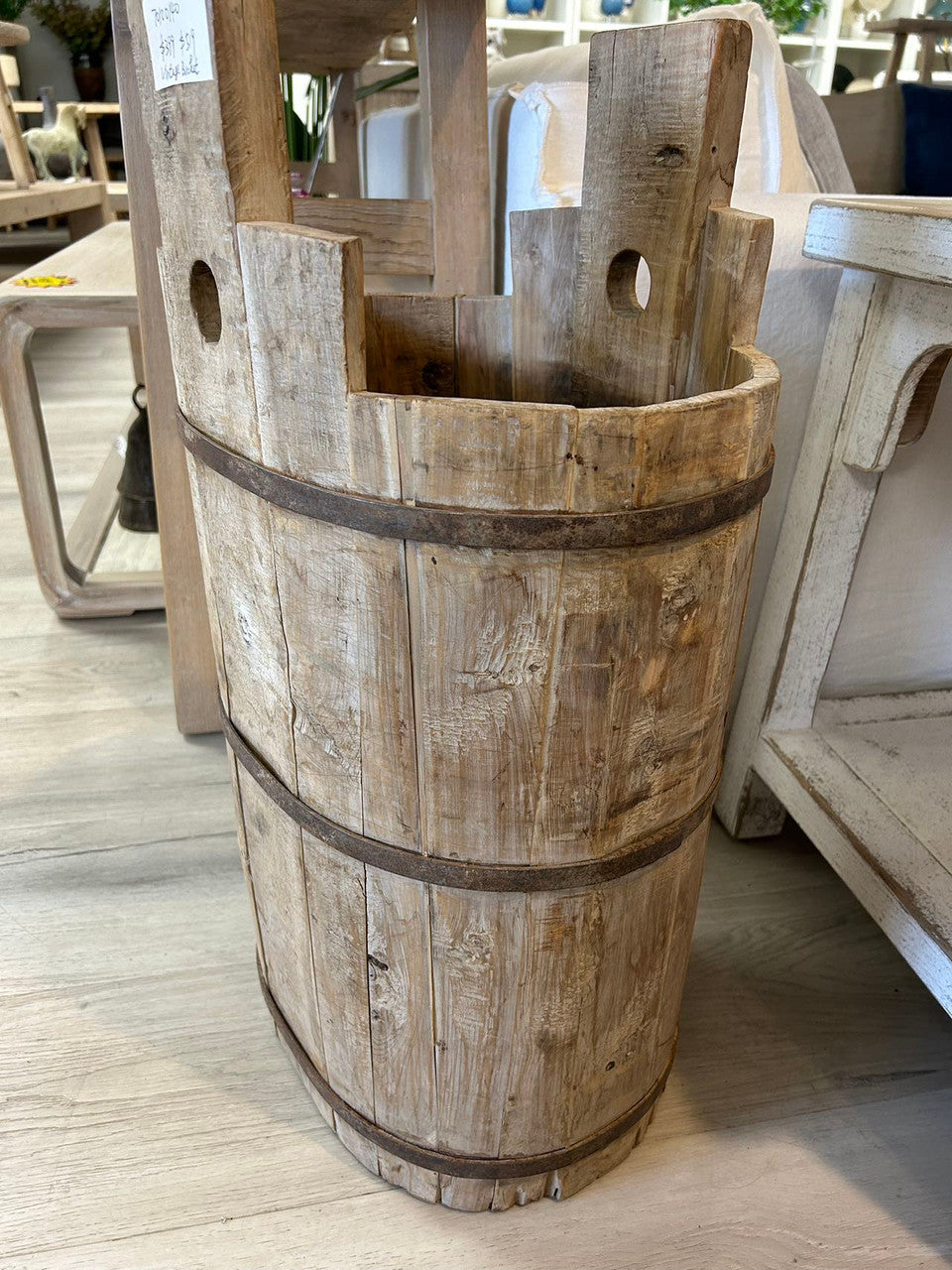 Vintage Wooden Bucket image