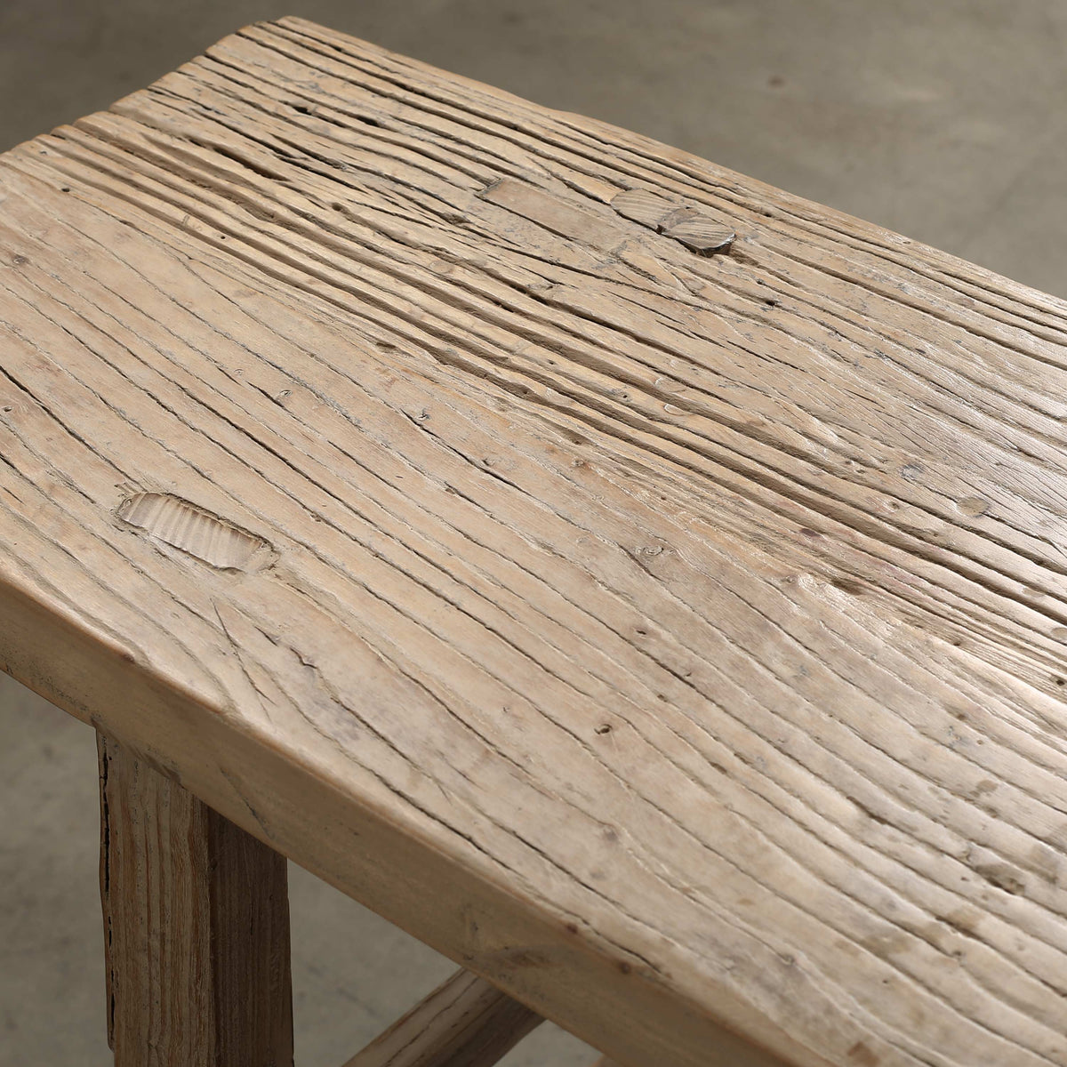 Approx. 63 Inches Long 14 Inches Deep Vintage Console Table Elmwood Weathered Natural