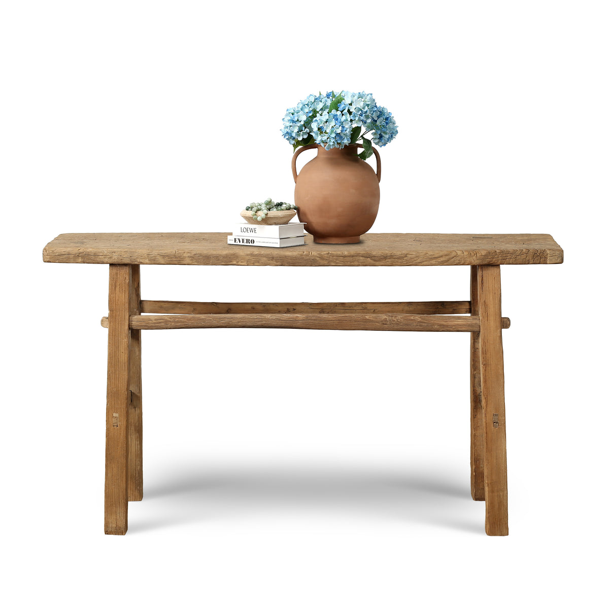 Approx. 59 Inches Long 11 Inches Deep Vintage Console Table Weathered Natural