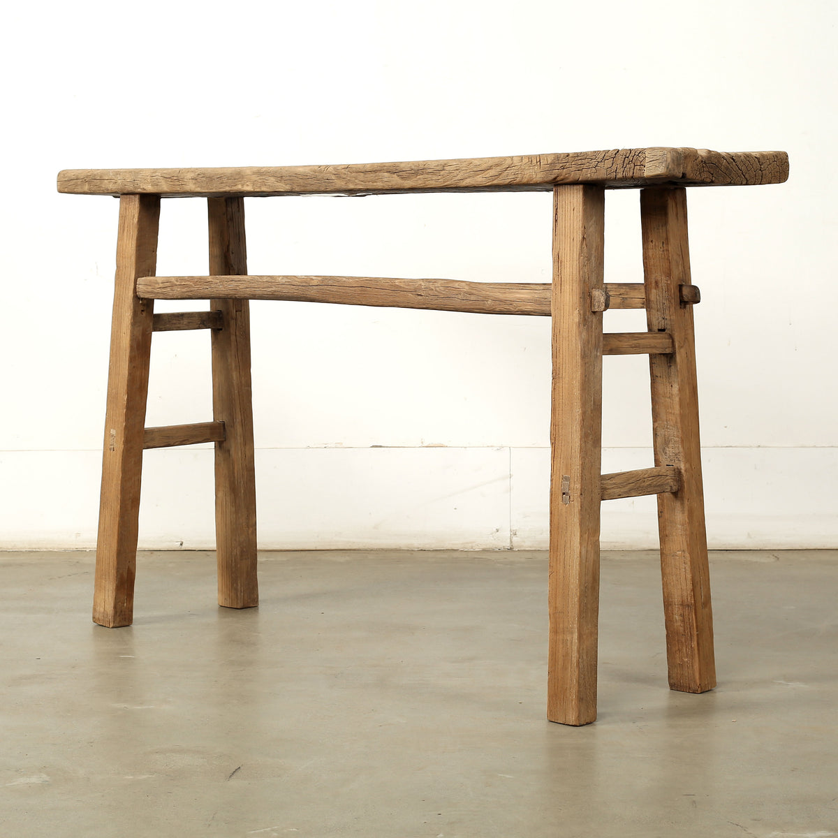 Approx. 59 Inches Long 11 Inches Deep Vintage Console Table Weathered Natural