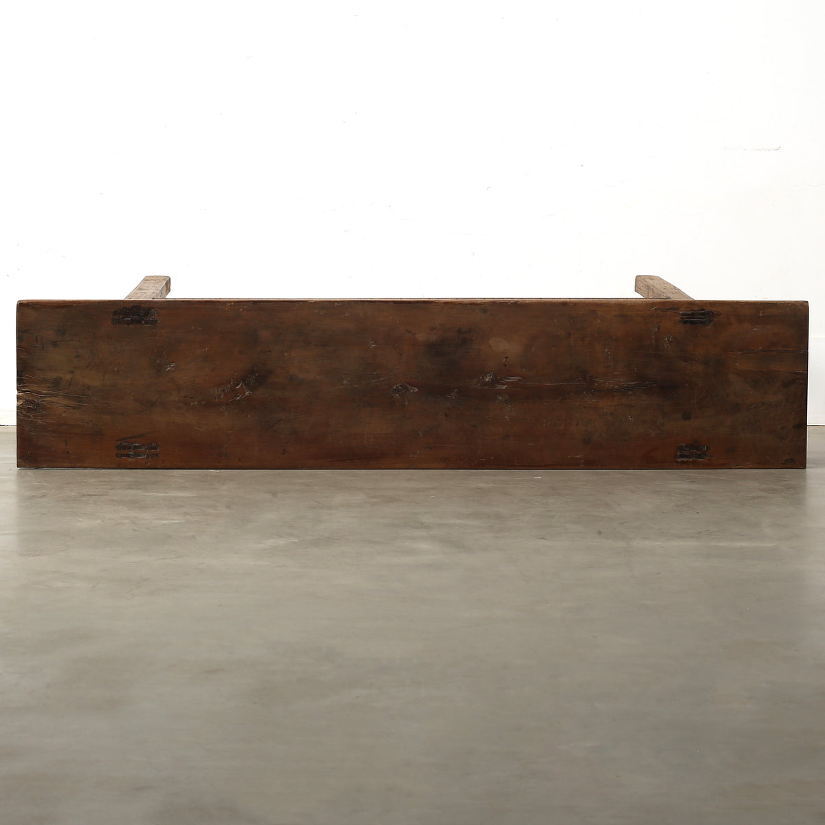 Vintage console table Medium approx. 5-6' long Weathered natural 67.71x14.37x32.28H