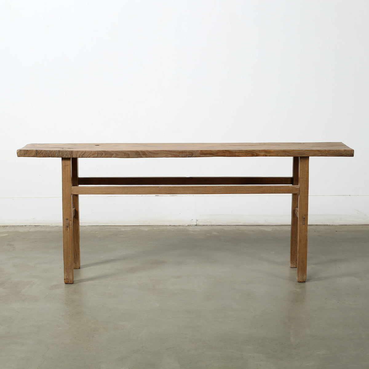 Approx. 76" Long 12.6" Deep Vintage Console Table Weathered Natural Elm Wood