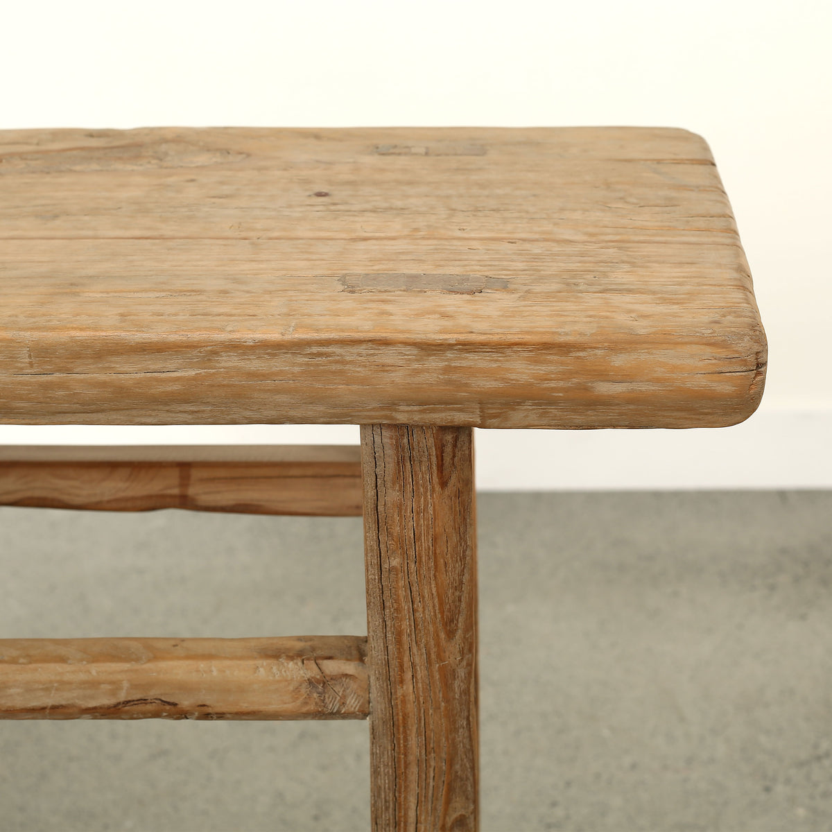 Approx. 50 Inches Long Console with Shelf, Weathered Natural
