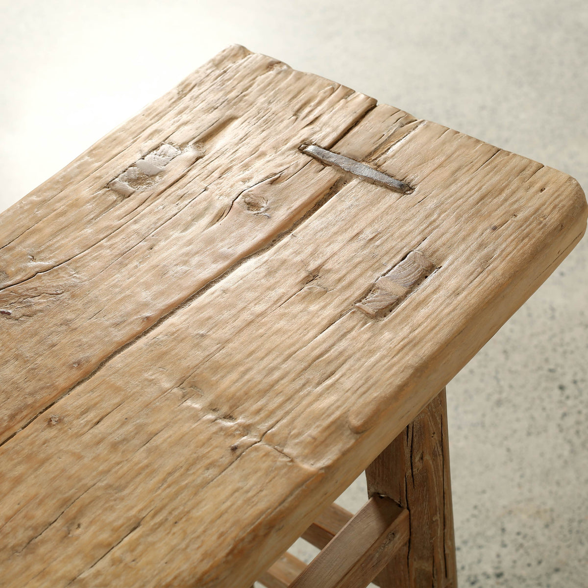 Approx. 50 Inches Long Console with Shelf, Weathered Natural