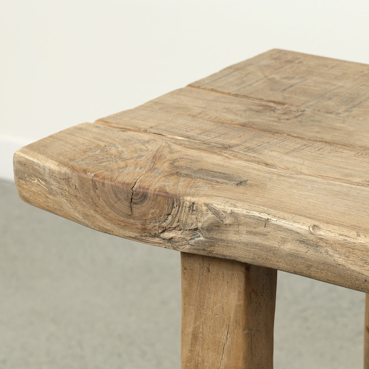 Approx. 56 Inches Long Console with Shelf, Weathered Natural