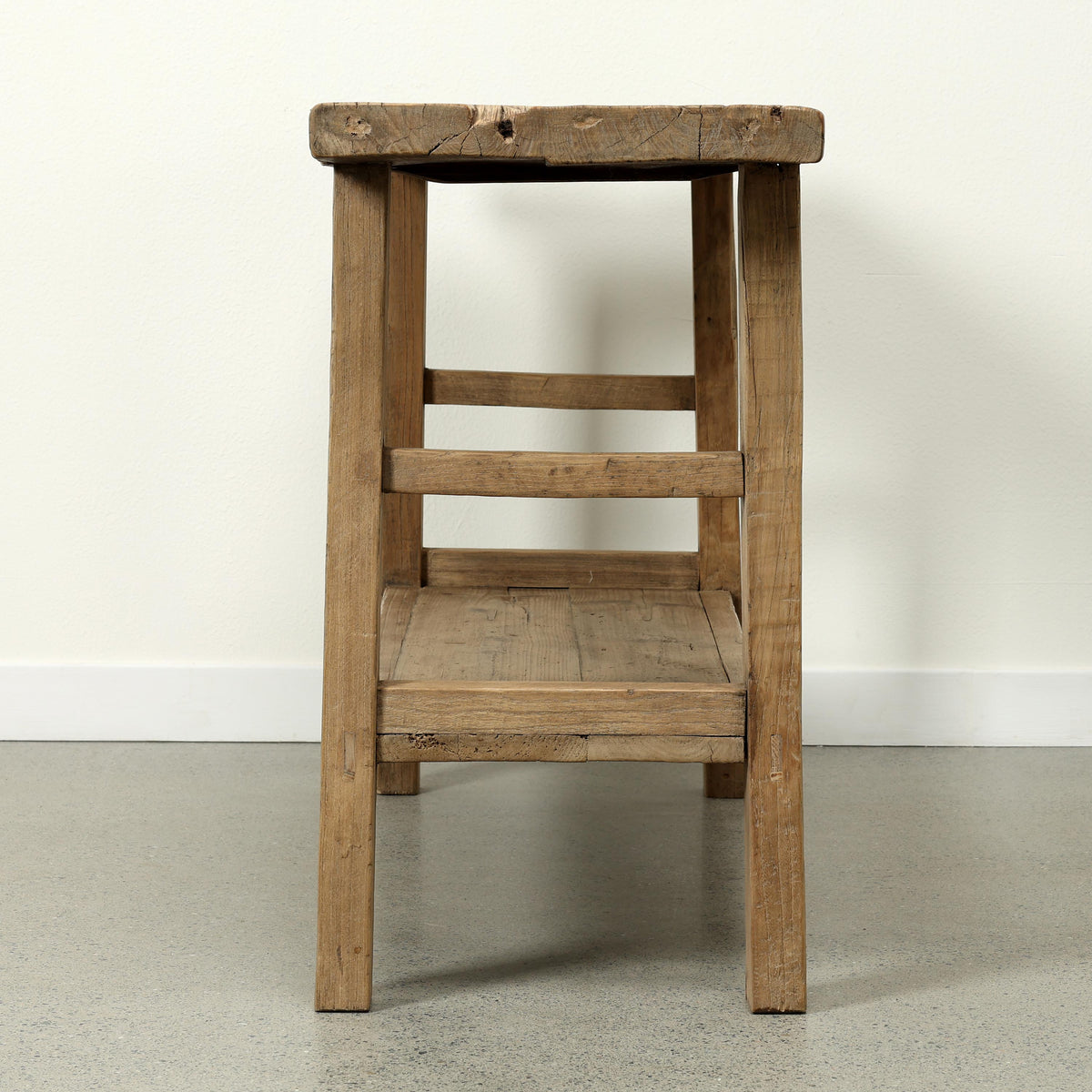 Approx. 58.7" Long 17.3"Deep Console with Shelf, Weathered Natural
